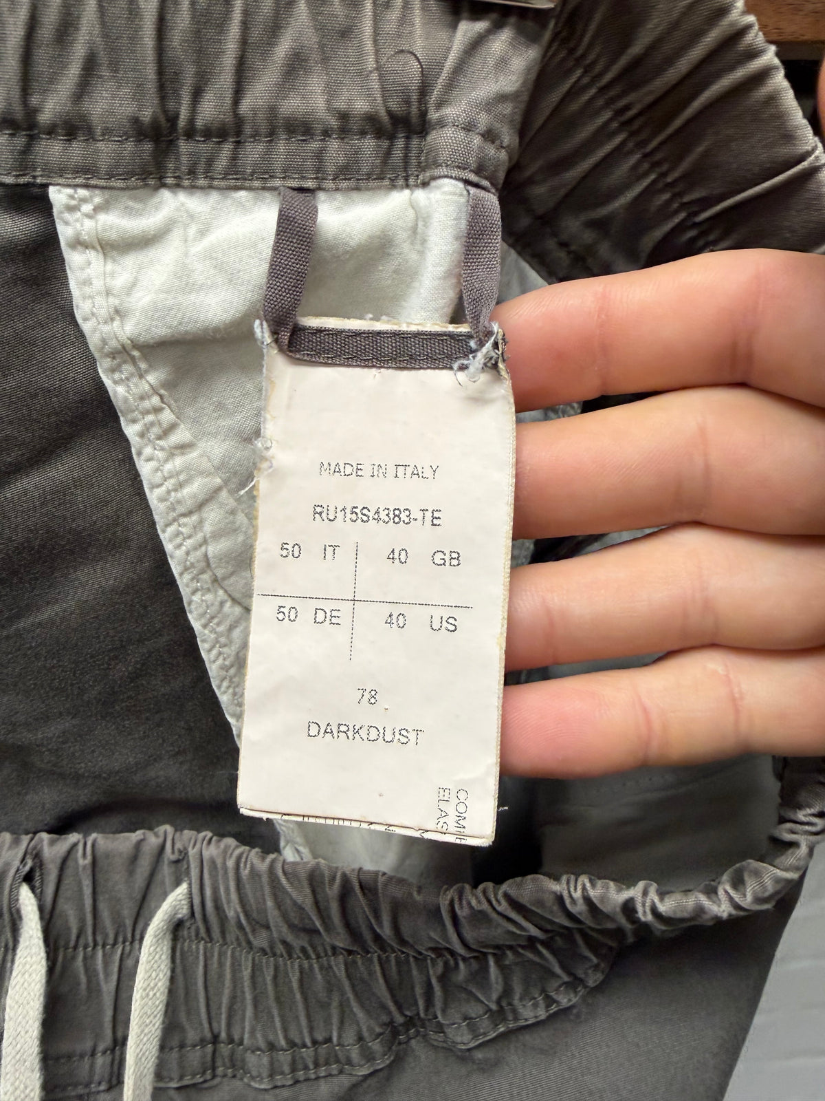 SS2015 Rick Owens ‘Faun’ Dust ‘Basket Swinger’ Drop Crotch Shorts