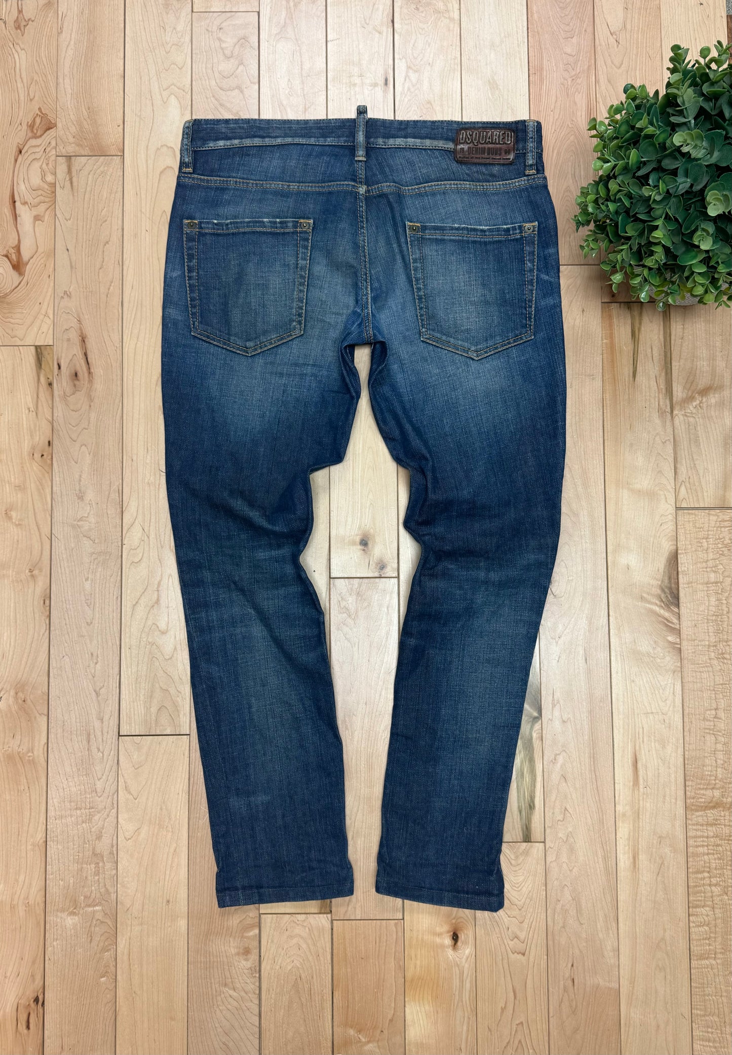 Dsquared2 Distressed Slim/Skinny Cut Denim