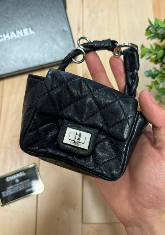 SS2008 Chanel ‘Ankle Monitor’ Miniature Black Patent Leather Bag