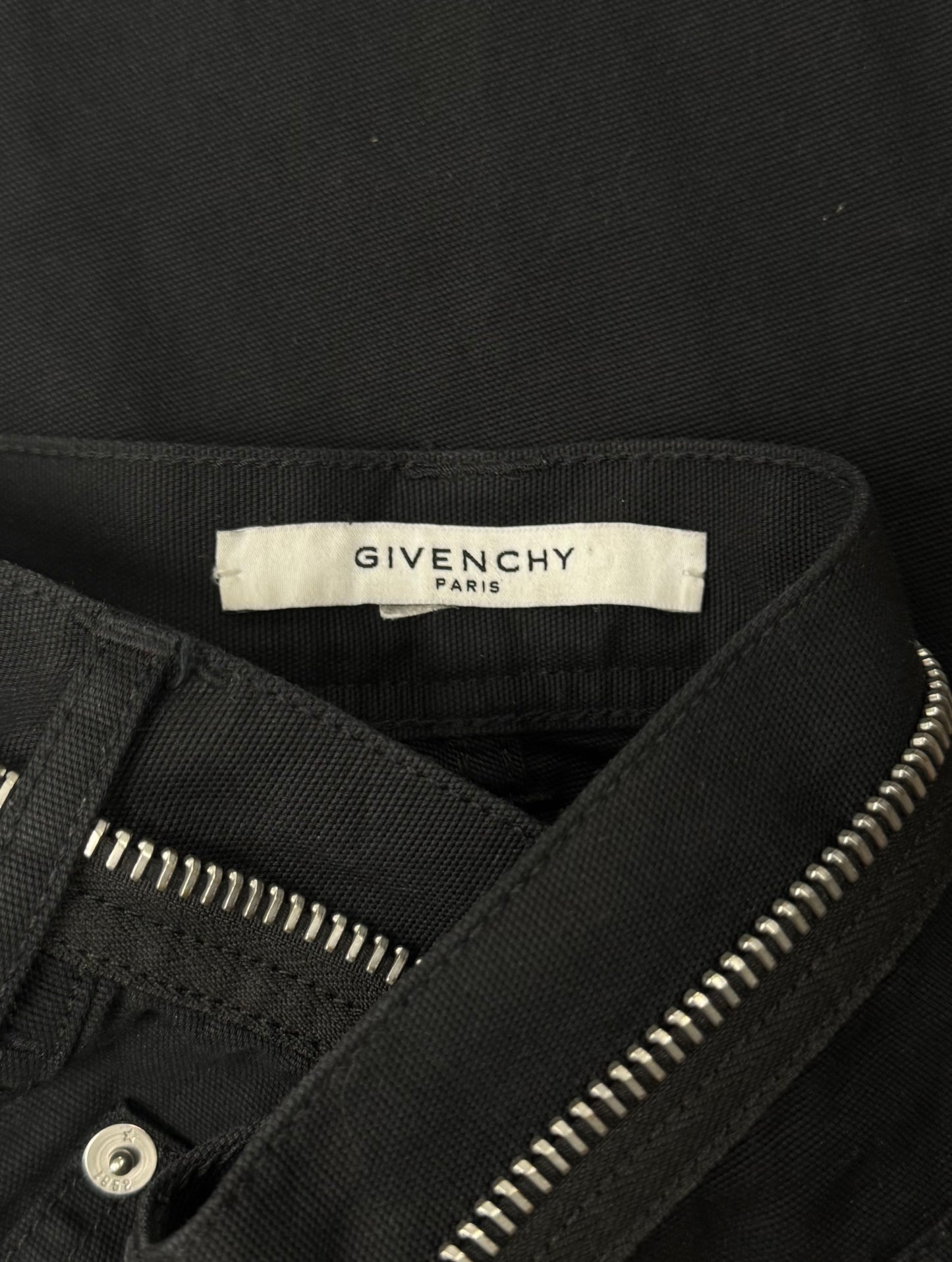 Givenchy Black Slim/Skinny ‘Zip’ Biker Denim