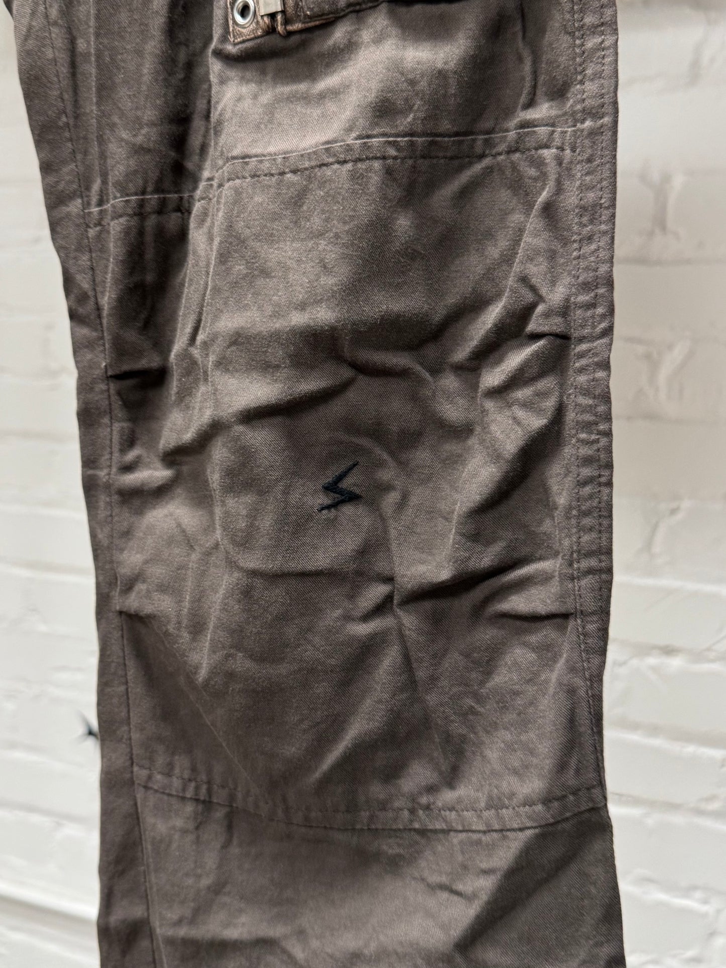 Undercover ‘Lightning Bolt’ Embroidered Logo Brown Cargo Pants