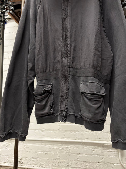 Haider Ackermann ‘Perth’ Distressed Black Zip-Up Hoodie