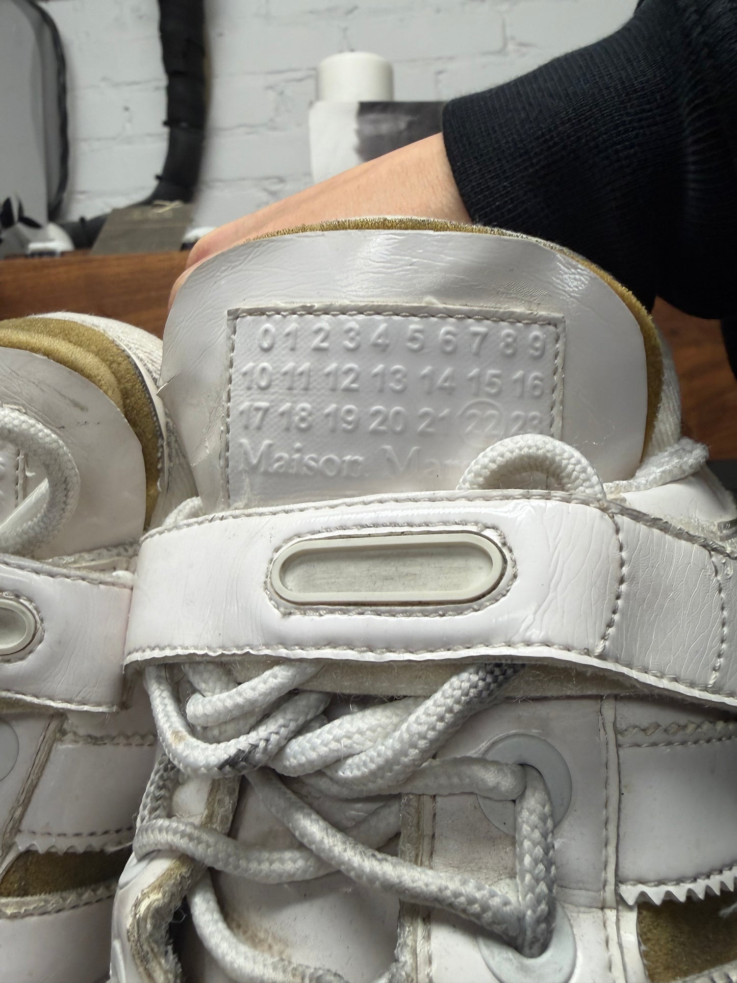 Maison Margiela ‘Retro Fit’ Reconstructed Leather Low Top Sneakers