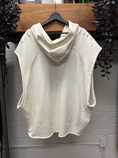 SS2002 Raf Simons ‘Kollaps’ Archive Redux White Sleeveless Hoodie