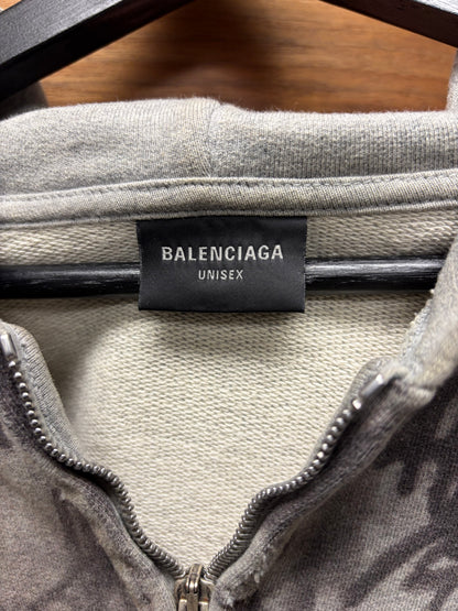 SS2023 Balenciaga ‘Skater’ Grey Zip-Up Hoodie