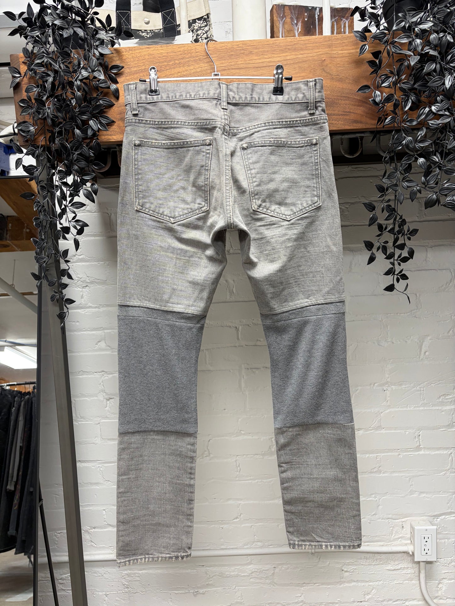 SS2012 Undercover ‘Thermal Knit’ Grey Hybrid Skinny Jeans