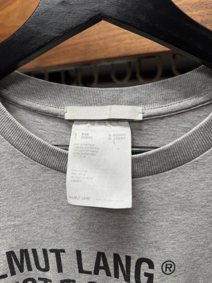 Helmut Lang by Shayne Oliver Grey Logo Short Sleeve T-Shirt