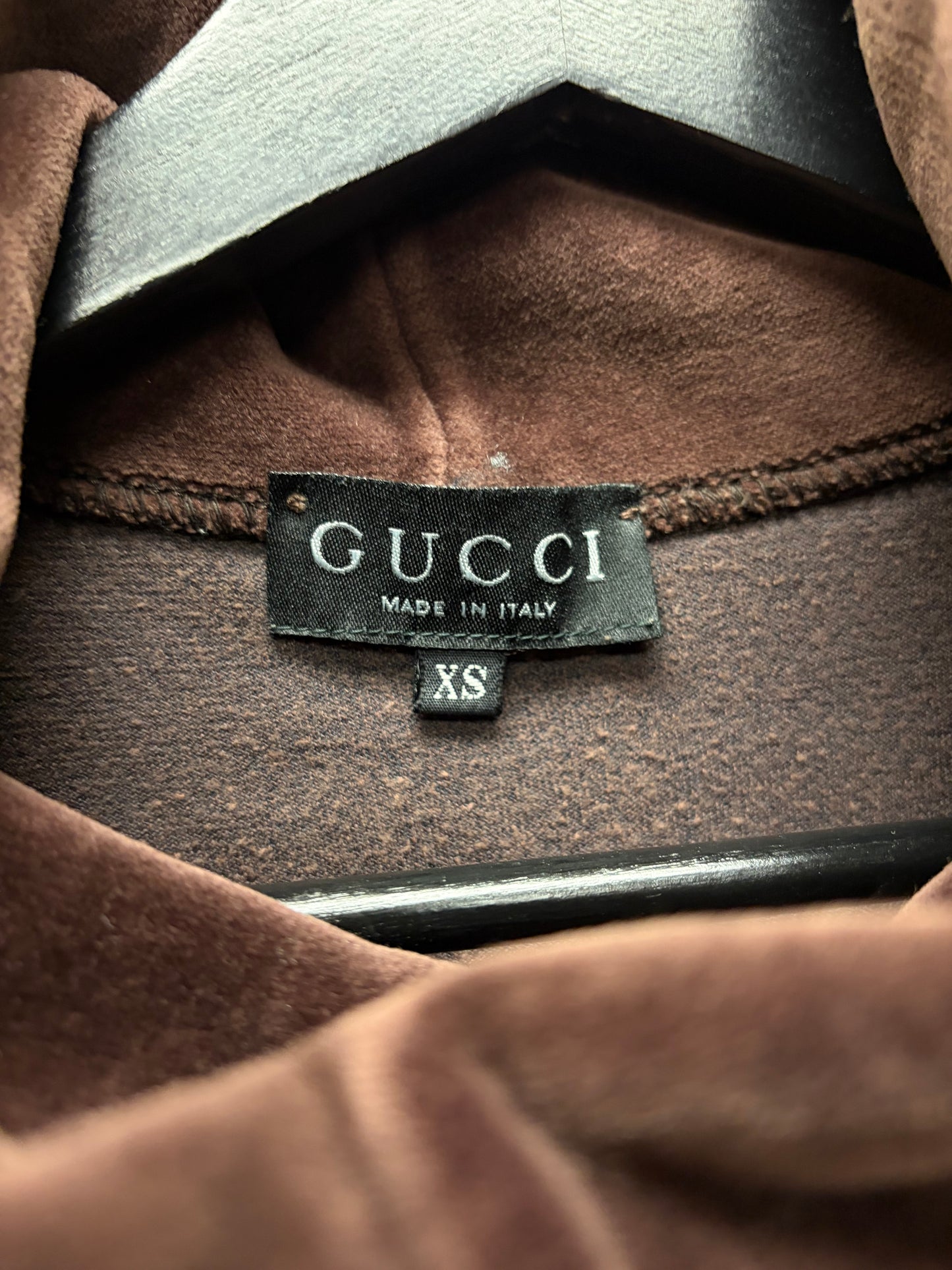 Gucci by Tom Ford Velour Brown Turtleneck Sweater
