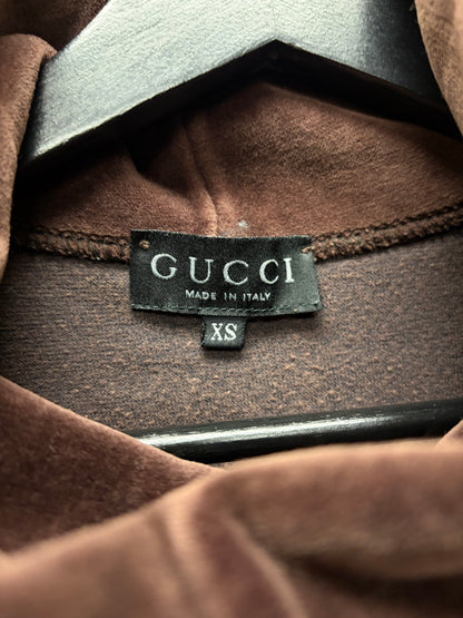 Gucci by Tom Ford Velour Brown Turtleneck Sweater
