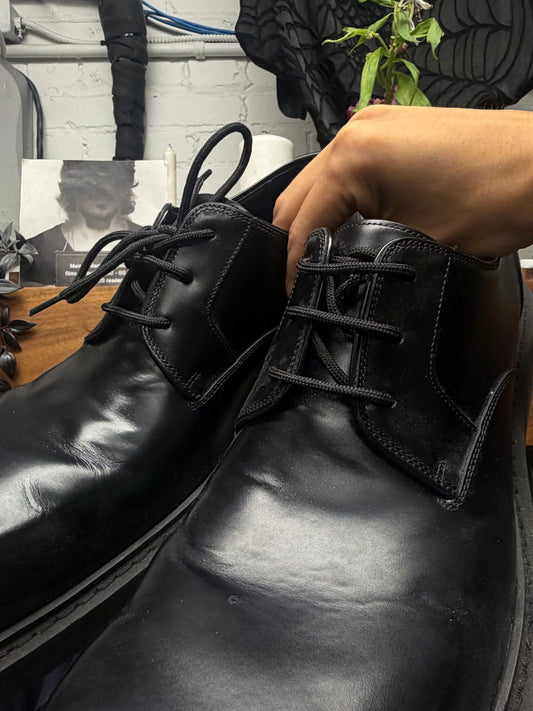 Balenciaga ‘Inspector’ Black Patent Leather Low Top Derbys