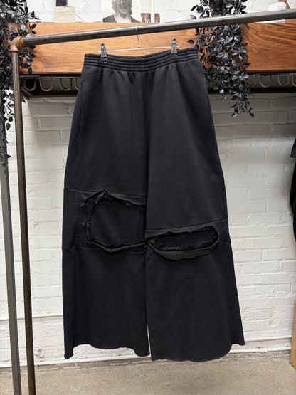 2025 Maison Margiela Distressed Knee Wide Leg Sweatpants