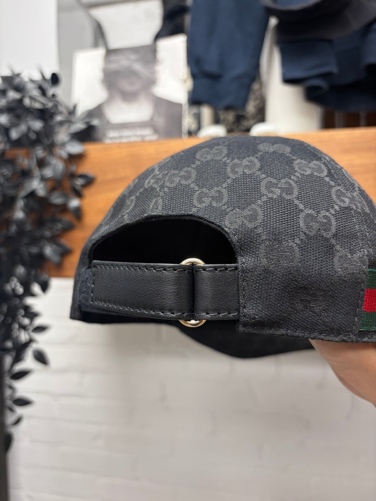 Gucci Modern Canvas Monogram Strap-Back Baseball Cap