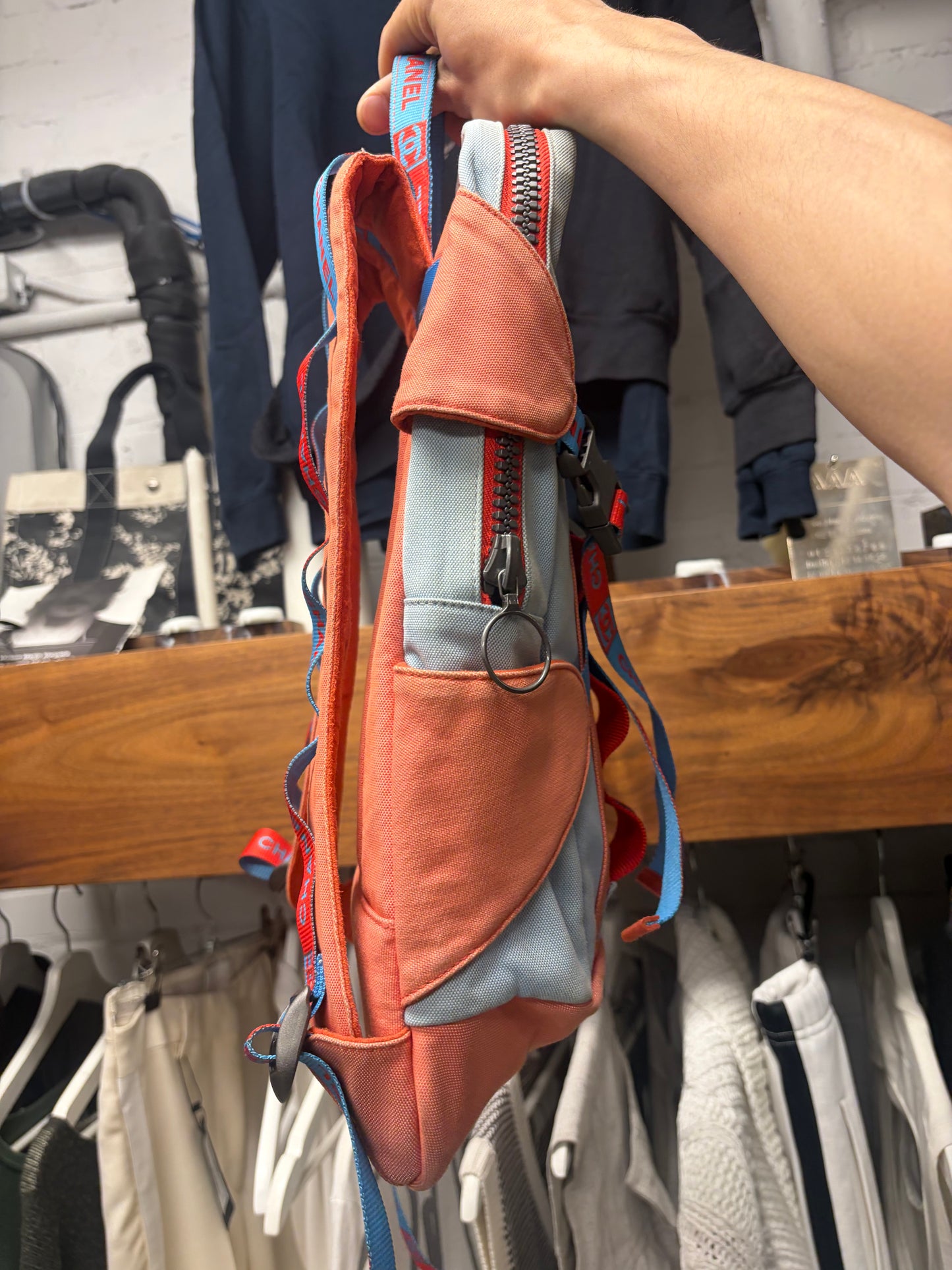 SS2002 Chanel Sport ‘Powder Blue/Orange’ Backpack