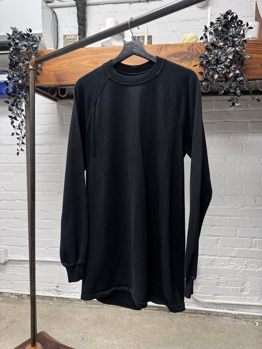 AW2016 Rick Owens ‘Mastadon’ Black Oversized Cotton Sweatshirt