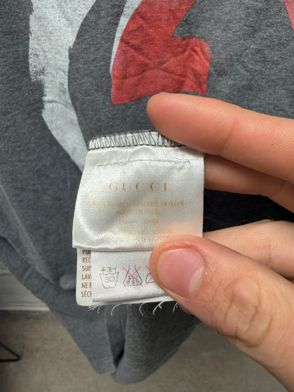 Gucci GG Interlock Logo Grey Graphic T-Shirt