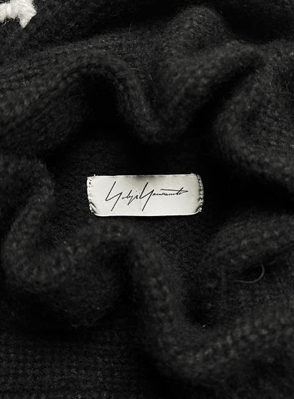 Autumn Winter 2012 Yohji Yamamoto ‘69’ Graphic Wool Knit Sweater.