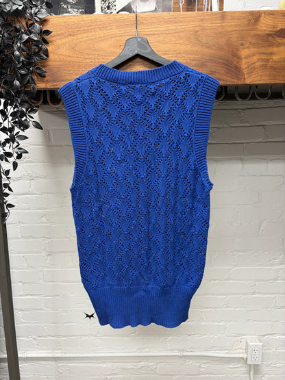 Raf Simons Knit Blue Sleeveless Sweater