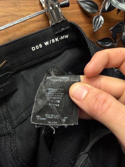 2015 Saint Laurent ‘D05’ Denim with Mesh Layered Distressing