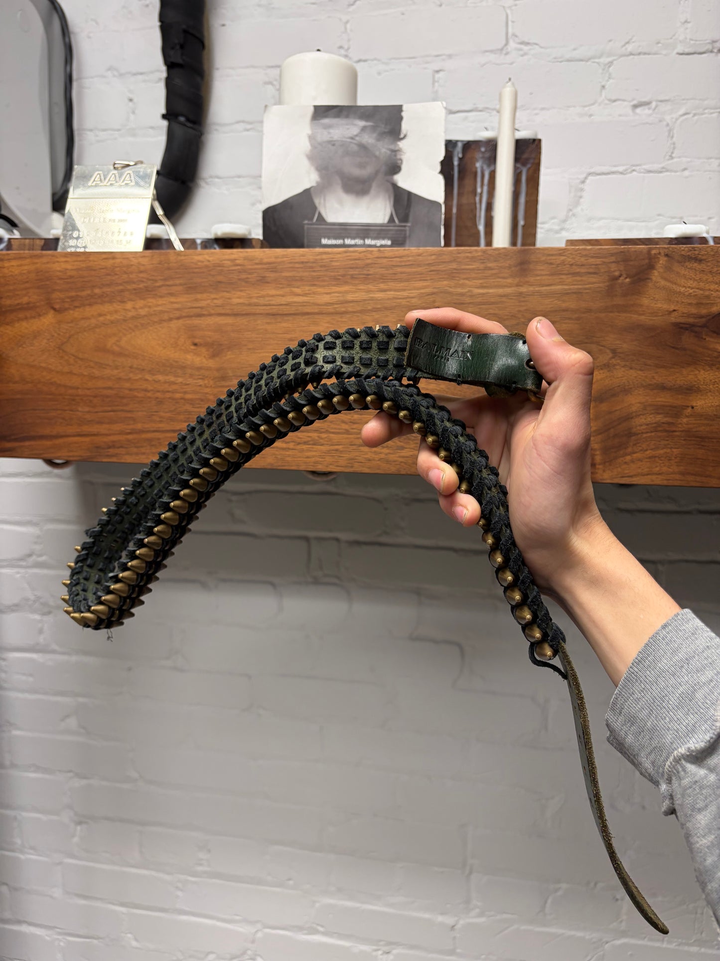 AW2010 Balmain by Christophe Decarnin ‘Bullet’ Braided Leather Belt