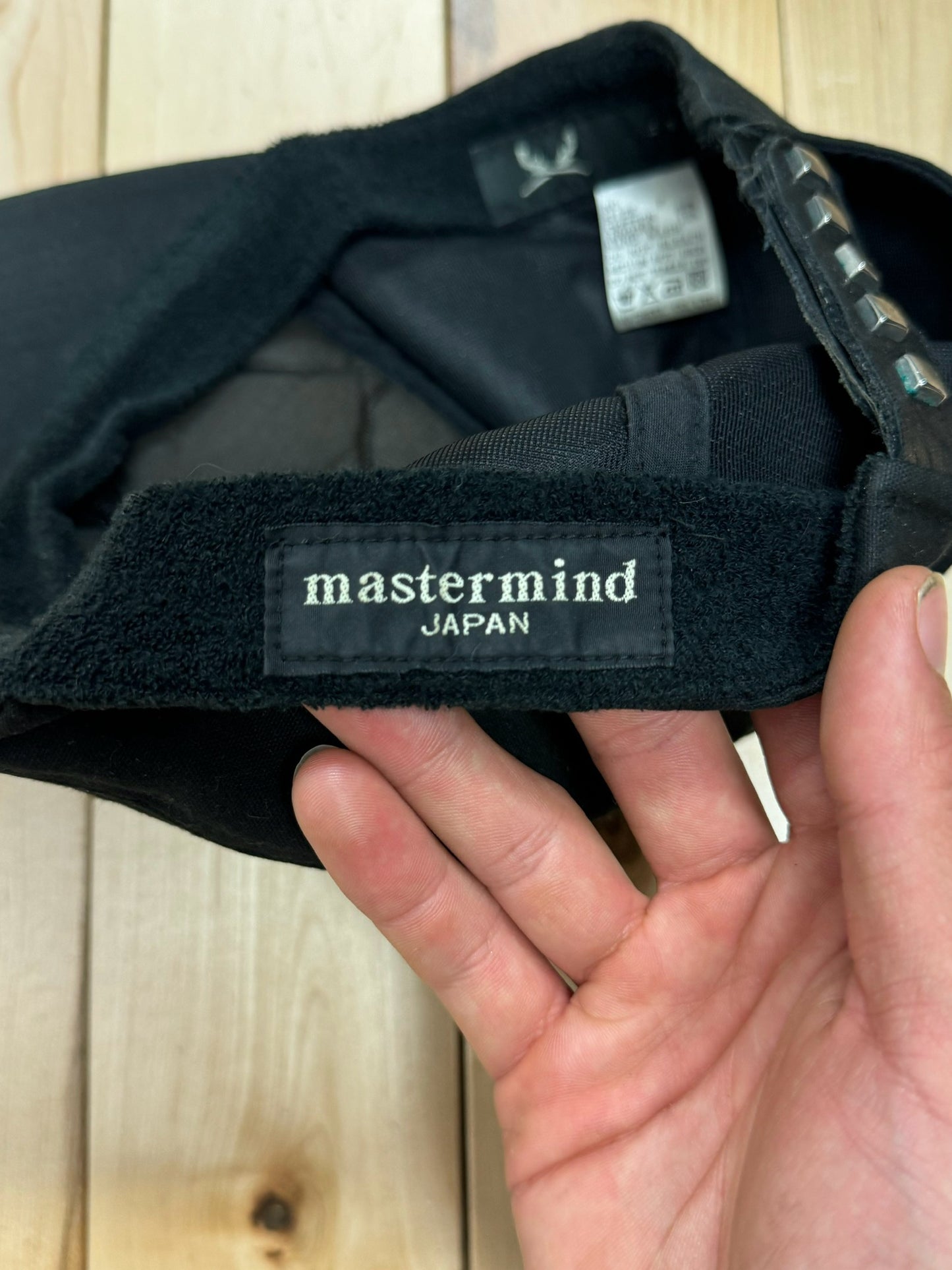 Mastermind Japan x Roar Rhinestone Leather Strapback Hat