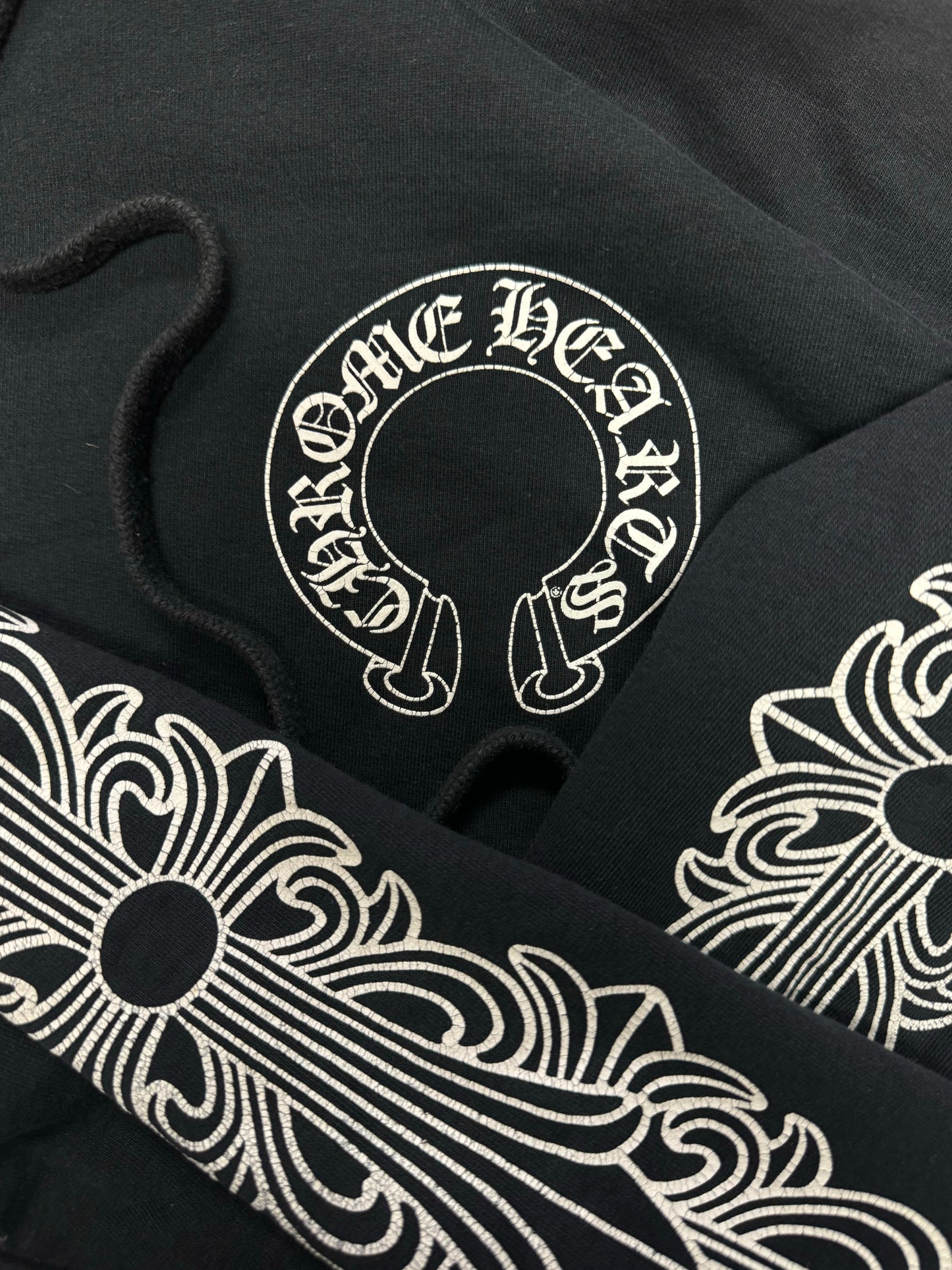 Chrome Hearts Horseshoe Logo Black Pullover Hoodie