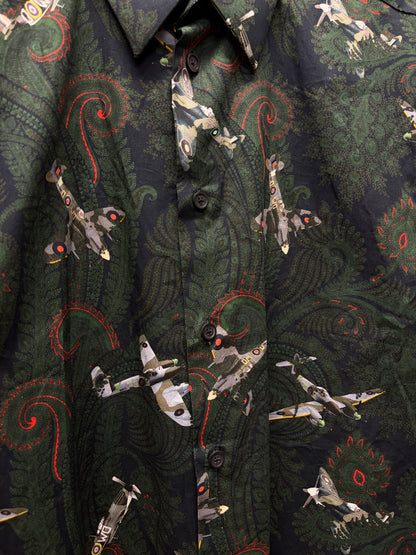 Givenchy by Ricardo Tisci ‘Planes n’ Paisley’ Full Print Button Up Shirt