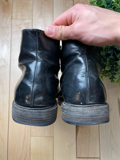Saint Laurent ‘Army 25’ Black Leather Combat Boots