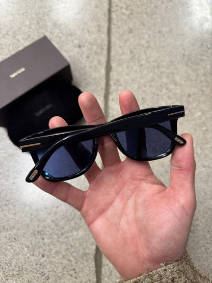 Tom Ford ‘Leo’ Blue Tinted Wayfarer Sunglasses