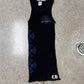 Chrome Hearts Blue Plus Cross Ribbed Black Tank Top