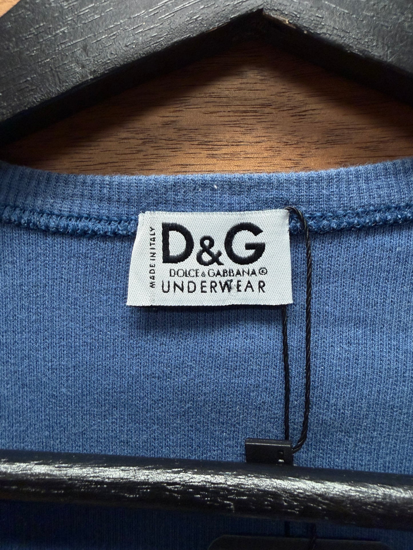 2000s Dolce & Gabbana ‘Rugby’ Blue Slogan T-Shirt