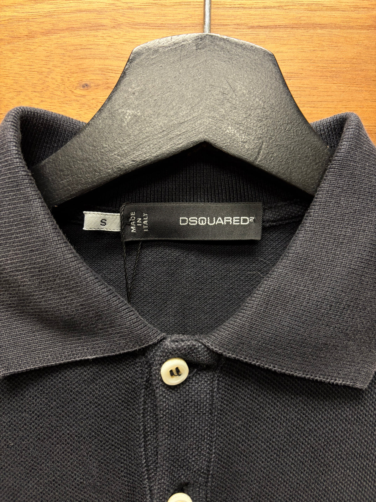 Dsquared2 ‘I❤️D2’ Black Patch Embroidered Polo