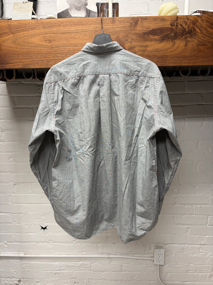 2001 Comme Des Garçons Homme ‘Split Logo’ Red/Grey Button Up Shirt