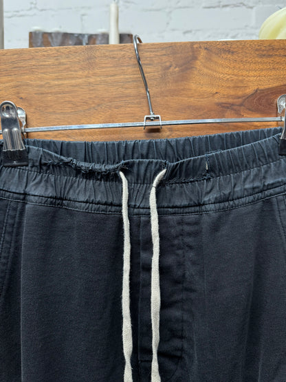 SS2019 Rick Owens ‘Babel’ Black Drawstring Sweatpant Cargo Joggers