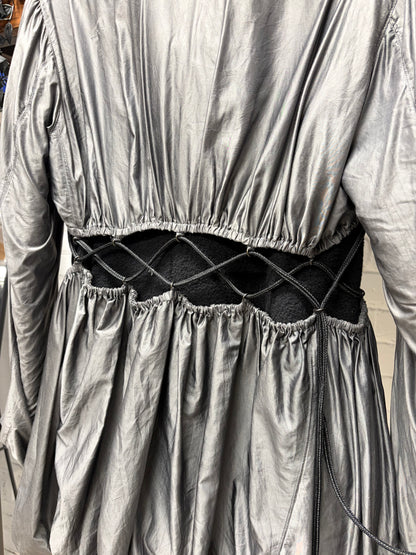 Issey Miyake ‘Woven Corset’ Metallic Silver Bondage Jacket