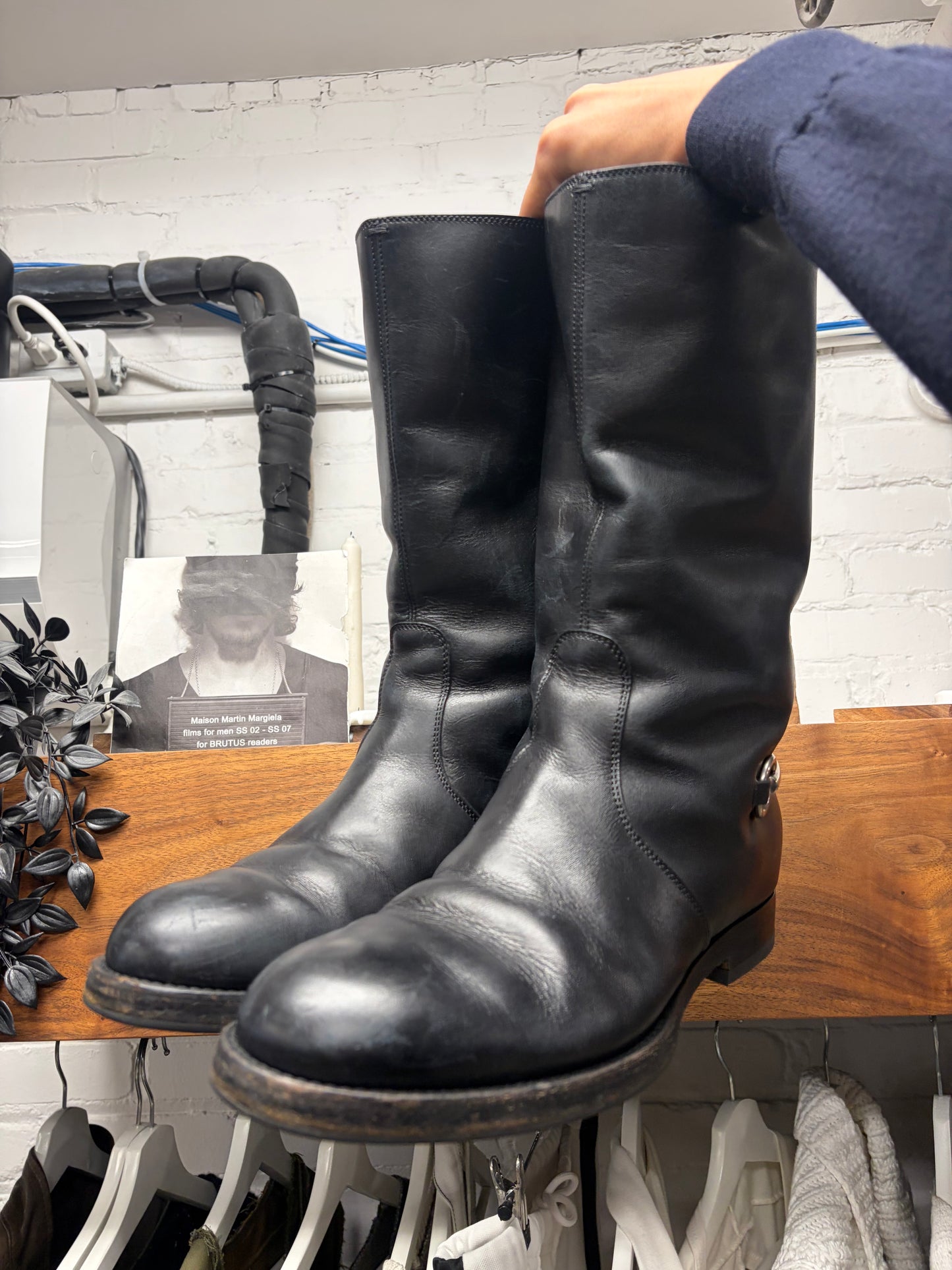 Gucci ‘Horsebit’ Black Leather Engineer Boots