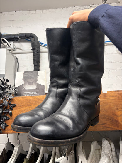 Gucci ‘Horsebit’ Black Leather Engineer Boots