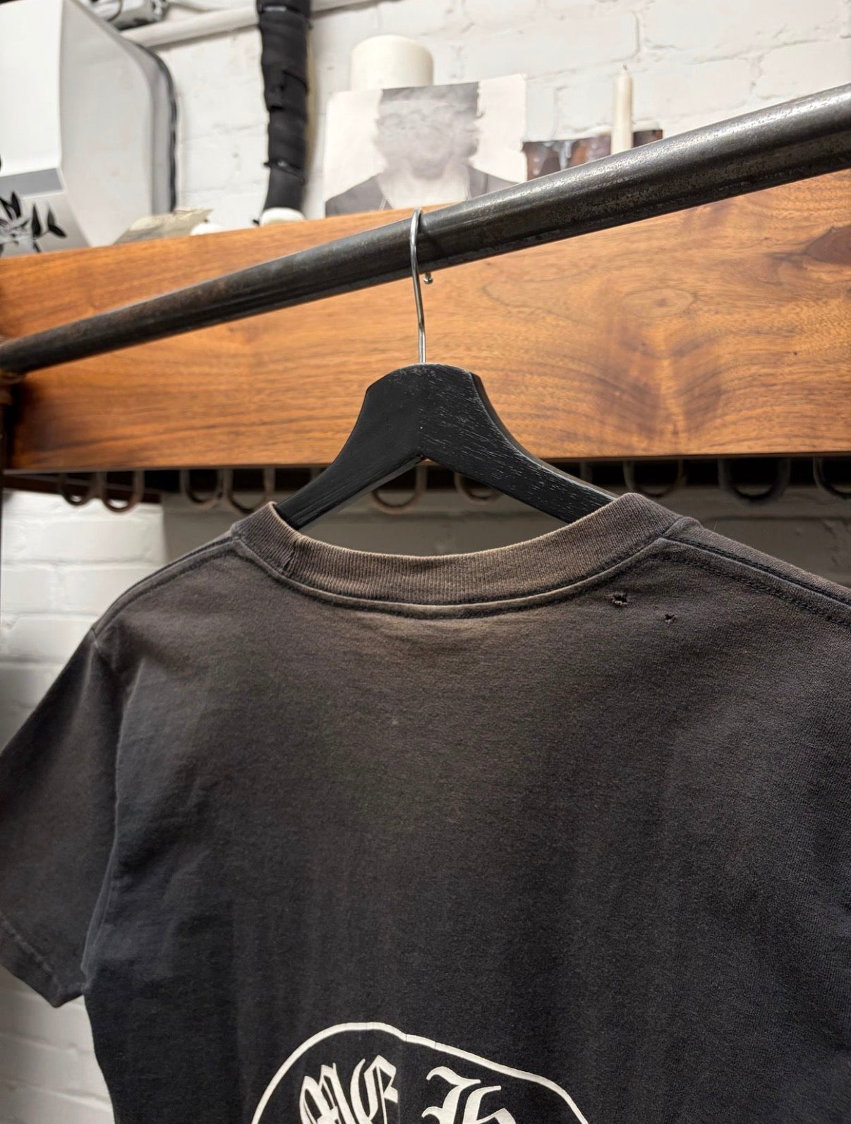 Vintage Chrome Hearts Hong Kong Store Exclusive ‘Horseshoe Logo’ Sun Faded Graphic T-Shirt