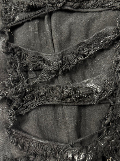 AW2021 Rick Owens ‘Gethsemane’ Waxed Black ‘Tyrone Cut’ Distressed Denim