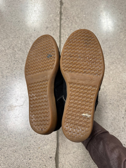 Isabel Marant ‘Bobby’ Black/Gum Sole Wedge Sneakers