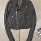 Rick Owens O&M Era ‘Dust’ Blistered Lambskin Leather Biker Jacket