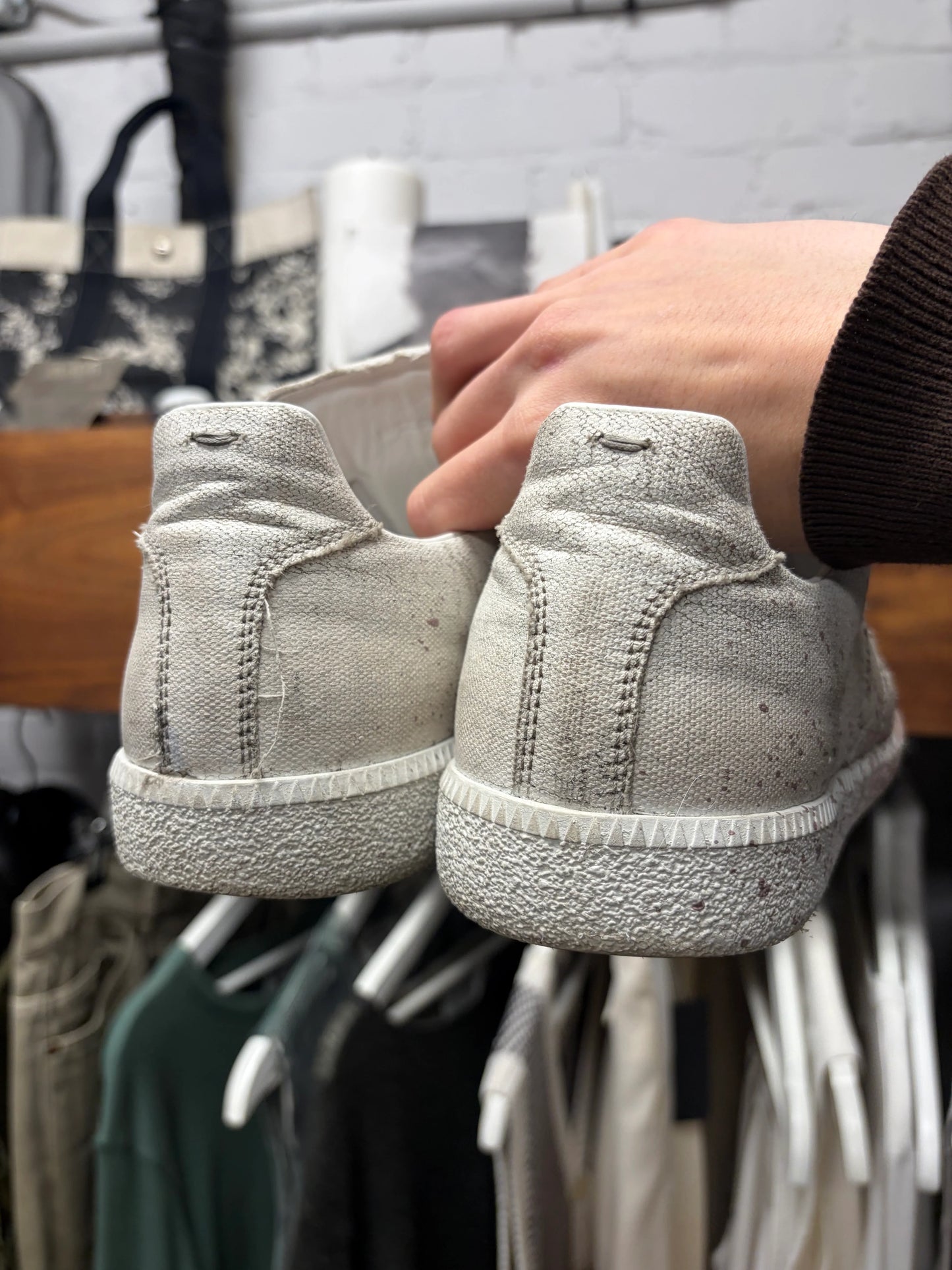 Maison Margiela Paint Splatter G.A.T. Low Top Sneakers