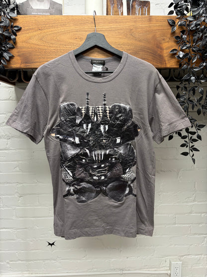 2021 SAMPLE Comme Des Garçons Homme Plus ‘Collage’ Grey Graphic T-Shirt