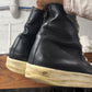 Rick Owens Black Leather ‘Ramones’ High Top Sneakers