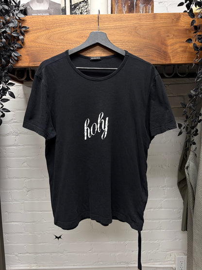 Ann Demeulemeester ‘Holy’ Embroidered Cotton Black T-Shirt