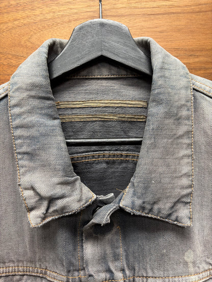 AW2006 Rick Owens ‘Dustulator’ Dust Brown Faded Trucker Jacket