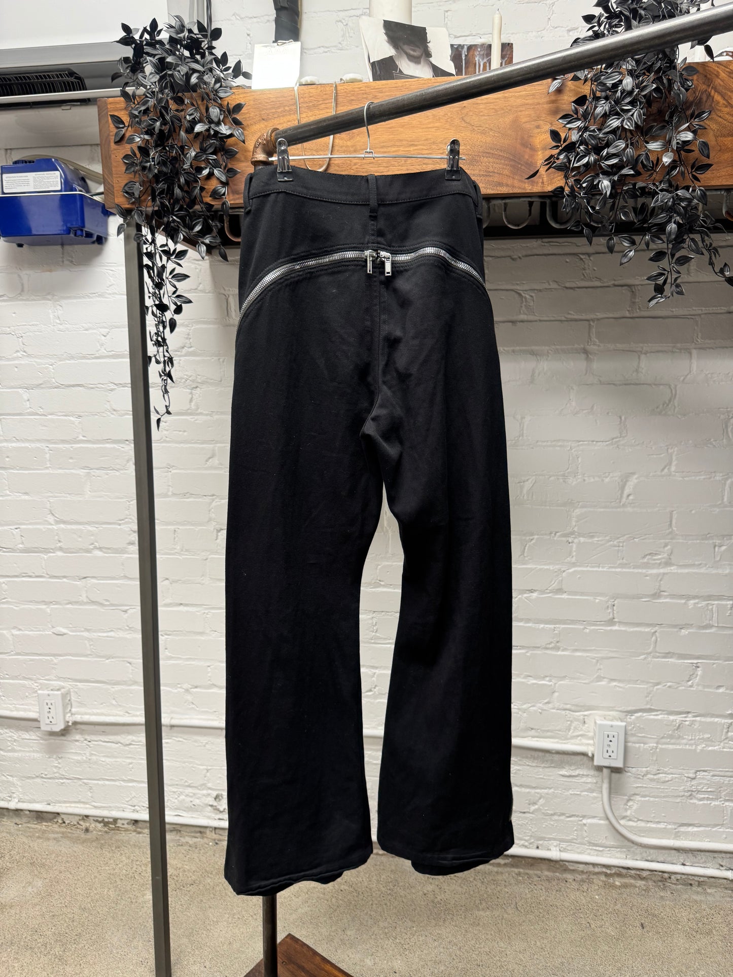 SS2022 Rick Owens ‘Fogachine’ Banana ‘Bolan’ Zip Flared Leg Pants
