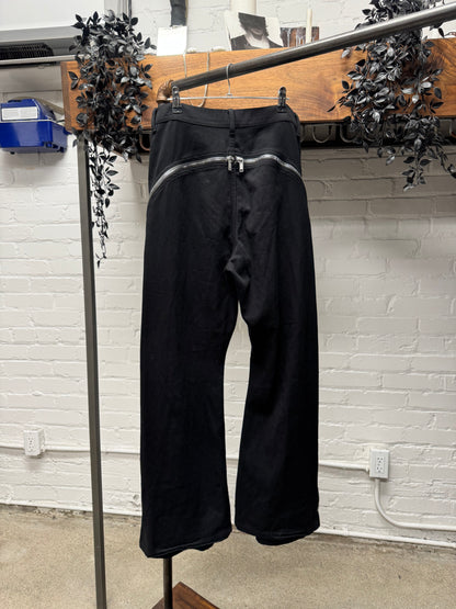 SS2022 Rick Owens ‘Fogachine’ Banana ‘Bolan’ Zip Flared Leg Pants