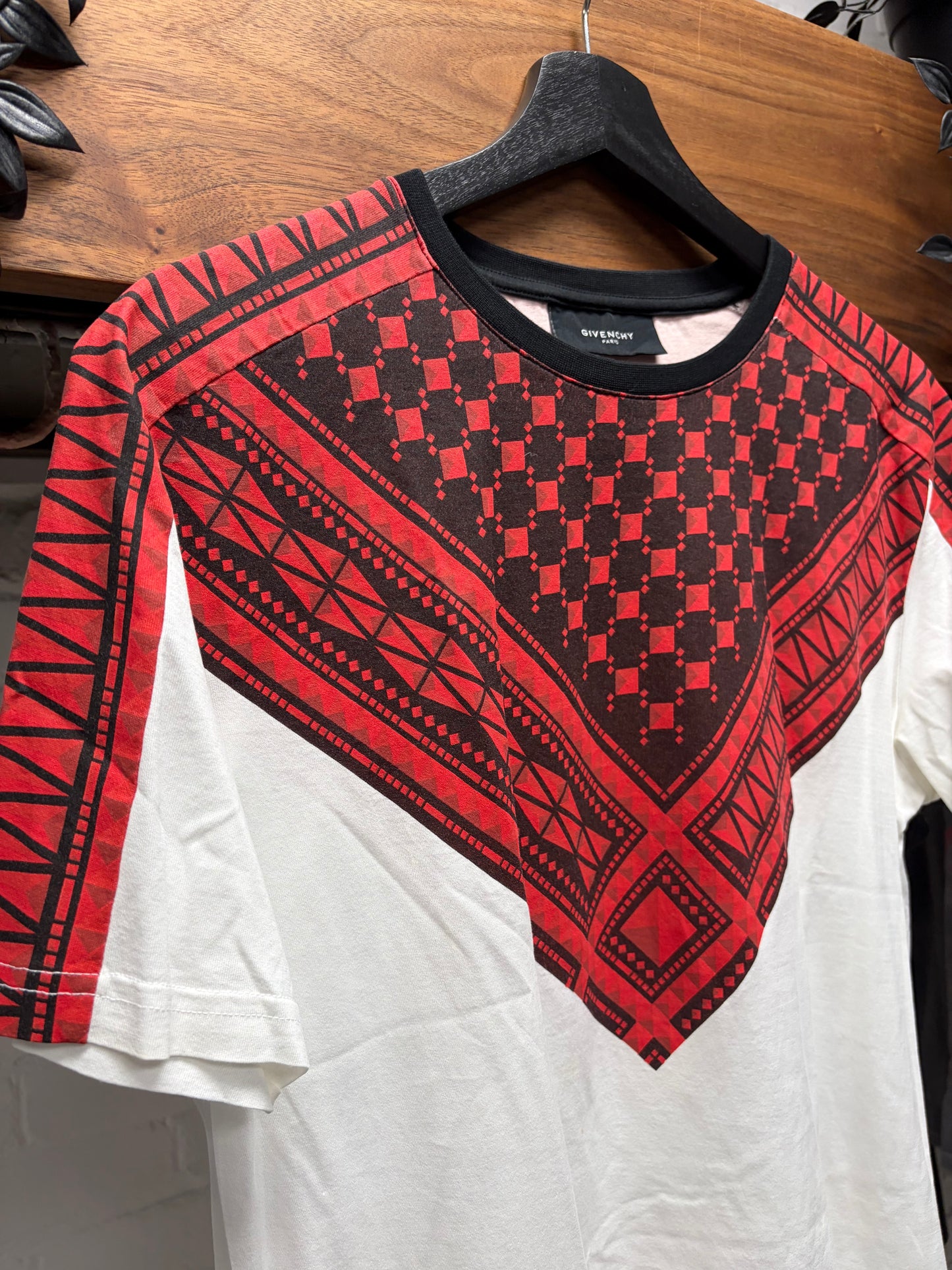 2010s Givenchy by Ricardo Tisci ‘Trompe ‘L’œil’ Scarf Draped Short Sleeve Cotton T-Shirt