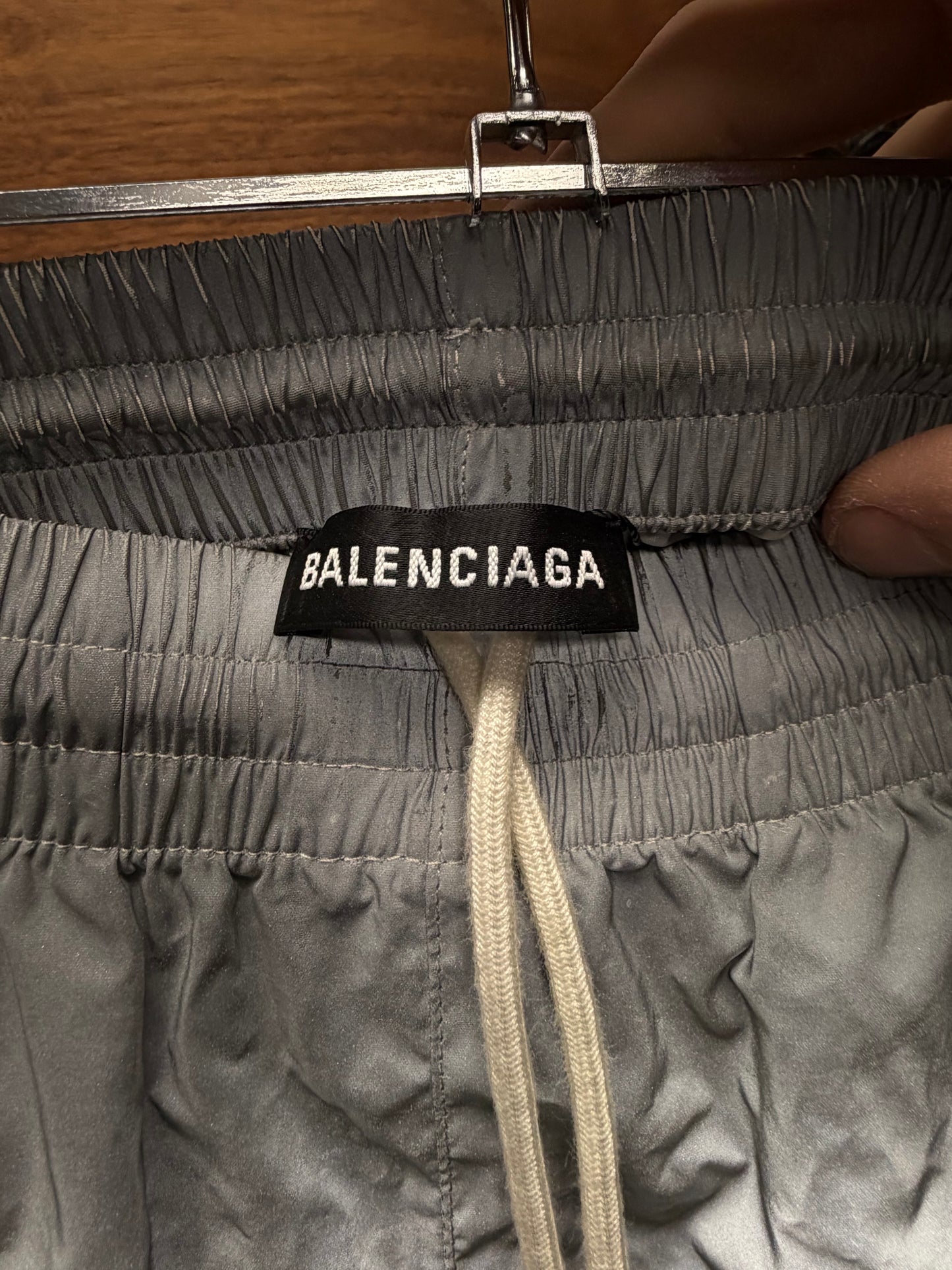 Balenciaga 3M ‘Simple Logo’ Grey Drawstring Track Pants