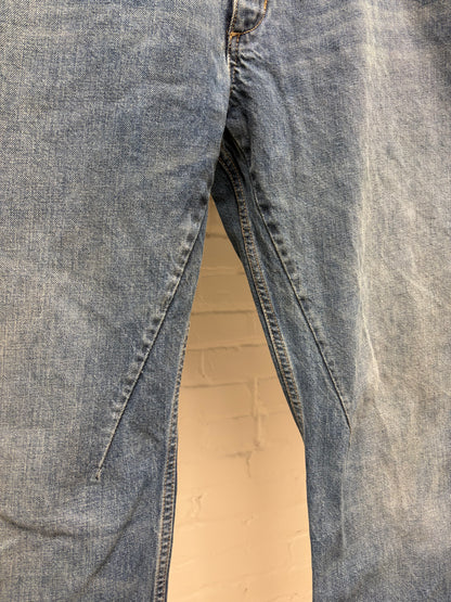 Rick Owens ‘Granbury’ Washed Blue Indigo Bootcut Jeans